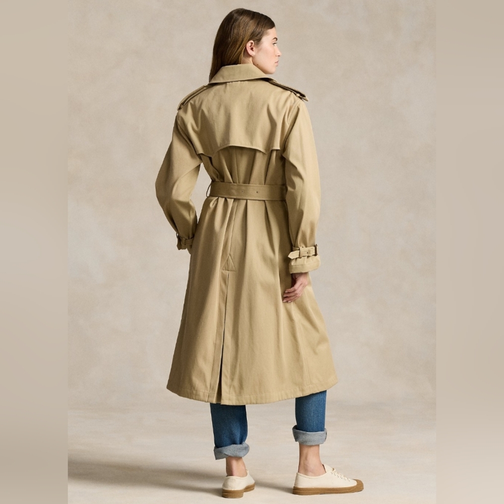 Polo Ralph Lauren Double-Breasted Twill Trench Coat - Picture 3 of 12